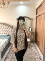 تیشرت باکسی پلنگی - Image 2