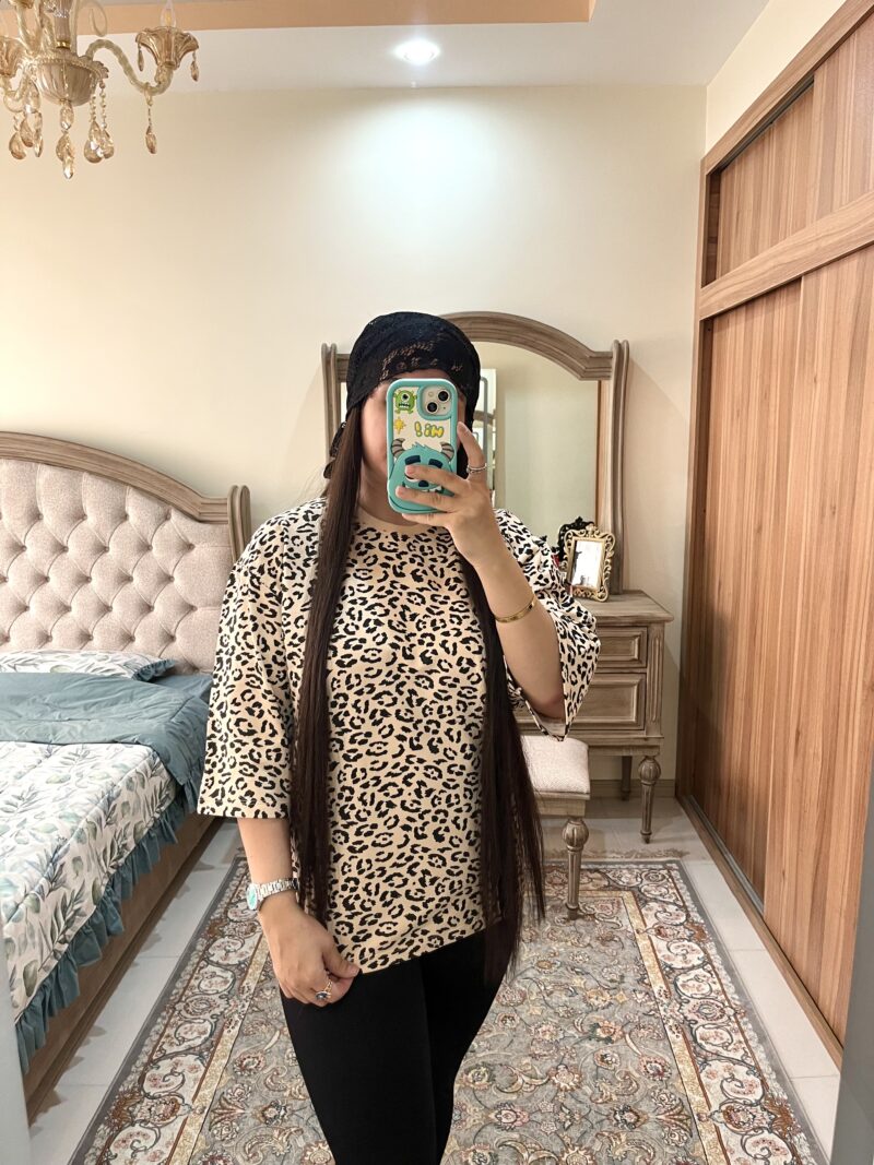 تیشرت باکسی پلنگی - Image 2