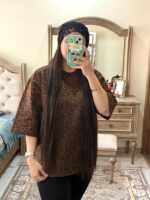 تیشرت باکسی پلنگی - Image 4